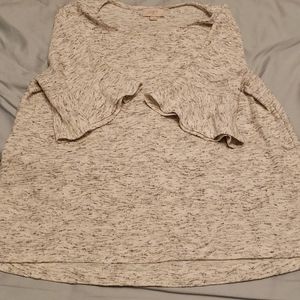 Loft Large long sleev ruffle shirt